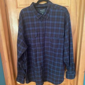 Filson Blue Light Weight Alaskan Guide Shirt 2XL